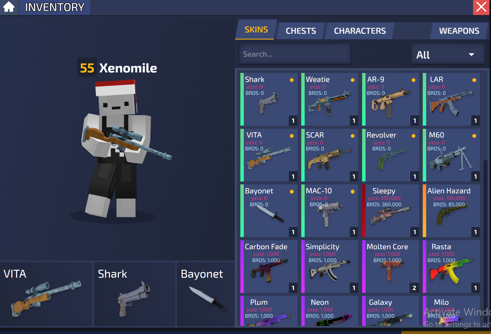 Image of kirka.io Inventory